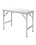 Vogue Stainless Steel Folding Table 1800mm - CB906 - 900(H) x 1800(W) x 600(D)mm