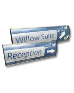 100x400mm Directional Curved Contemporary Sign System with insert