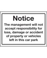 Notice management refuse  . 300x400mm P/M