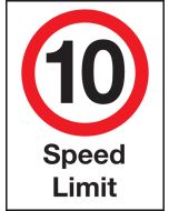 10 mph speed Limit .  600x400mm W/M