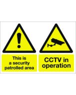 This Area is Patrolled/CCTV In Operation. 300x400mm. Exterior