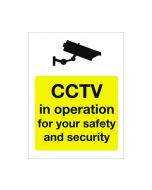 Safety Sign - CCTV in Operation for you safety and security 400x600mm