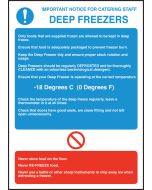 Deep freezer notice. 300x200mm. S/A