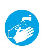 Wash hands symbol. 100x100mm. S/A