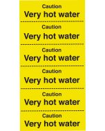 Caution very hot water. strip of 6. 100x200mm. S/A