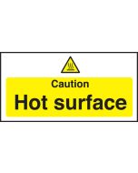 Caution hot surface. 100x200mm. S/A