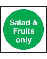 Salad & fruits only. 100x100mm. Self Adhesive Vinyl