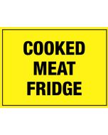 Cooked Meat Fridge. 150x200mm. Self Adhesive Vinyl