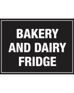 Bakery & Dairy Fridge. 150x200mm. Self Adhesive Vinyl