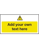 Hazard & Warning - Create Your Own Catering Sign - Add Your Own Text 100x200mm