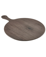 Wood Effect Melamine Paddle Board Round 17" - Genware