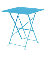 Bolero GK985 Seaside Blue Square Pavement Style Steel Table