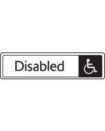 Disabled with symbol. Black on white. F/M