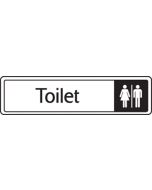 Toilet with symbol. Black on white. F/M