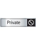 Private with symbol. Black on silver. F/M