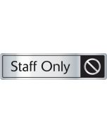 Staff only with symbol. Black on silver. F/M