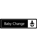 Baby Change with symbol. White on black. F/M