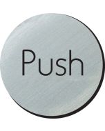 Push 75mm disc silver finish