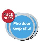 Fire Door Keep Shut 75mm Stainless Steel Disc. Pack of 25