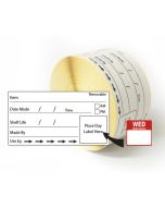 DY053 Shelf Life Removable Labels x 500