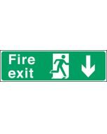 Exit arrow down. 150x450mm  P/L