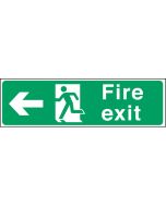 Fire exit arrow left. 150x450mm F/P