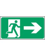 Exit man arrow right 150x300mm P/L