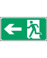 Exit man arrow left. 150x300mm F/P