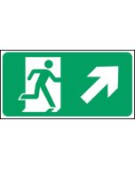 Exit man arrow up right 150x300mm P/L