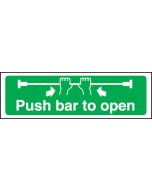 Push bar to open. 150x450mm P/L