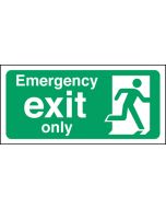 Emergency exit man right. 150x300mm F/P