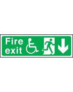 Exit disabled arrow down. 150x450mm F/P