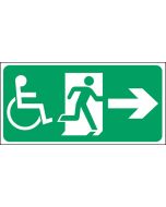 Exit disabled arrow right. 150x300mm S/A