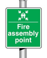 Post Mounted Fire Assembly Point with optional Number - ES269