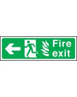 Fire exit arrow left Hospital. 150x450mm F/P