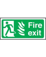 Fire Exit left Hospital. 150x300mm P/L