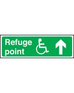 Refuge point disabled arrow up. 150x450mm F/P