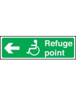 Refuge point disabled arrow left.150x450mm  F/P