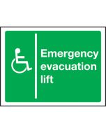 Disabled emergency evacuation lift. 300x400mm S/A