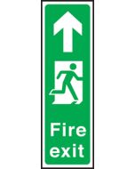 Portrait fire exit up. 450x150mm F/P