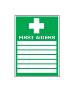 First Aiders Sign 300x200mm Polypropylene or Self-Adhesive 