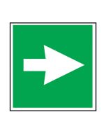 Green First aid arrow sign - 100x100mm - Semi-rigid Polypropylene or Self-adhesive Vinyl