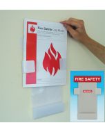 Fire safety log book holder.