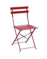 Bolero Pavement Style Steel Chairs Red (Pack of 2)   GH555