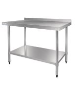 Vogue Stainless Steel Table with Upstand 900mm - GJ506 -  900(W) x 700(D) x 900(H)mm