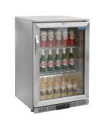 Polar GL007 - Bar / Bottle Cooler Fridge - Silver 138 Litres