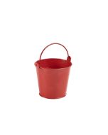 Galvanised Steel Serving Bucket 10cm Ø Red - Genware