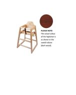 Wooden High Chair - Dark Wood - Genware