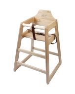 Wooden High Chair - Light Wood - Genware