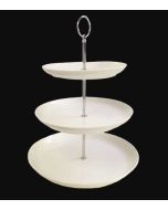 Orion C88215 3 Tier White Porcelain Cake Stand